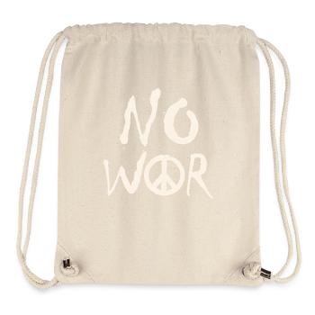 PAS DE GUERRE – Déclaration pour la paix contre la guerre - Sac à cordon recyclé Stanley/Stella - blanc naturel - Devant