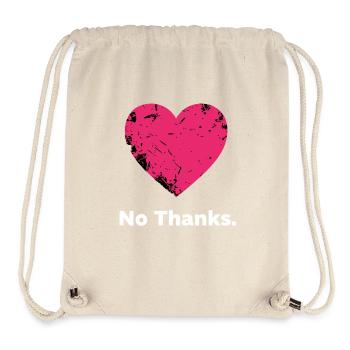 No Thank you heart - Stanley/Stella Recycled Gym Bag - natural - Front