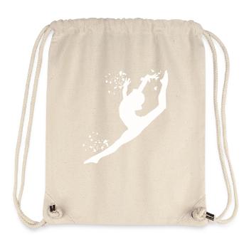 Gymnast with clubs rhythmic gymnastics - Stanley/Stella Recycled Gym Bag - natural - Front
