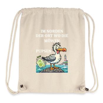 Norddeutscher Humor Spruch Möwe - Stanley/Stella recycelter Gym Bag - Naturweiß - Vorne