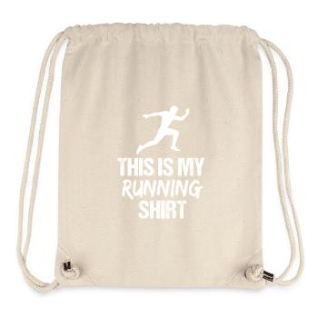 Das ist mein Laufshirt Male Sprinter Silhouette - Stanley/Stella recycelter Gym Bag - Naturweiß - Vorne