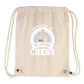 Ich würde lieber Schach spielen - Stanley/Stella recycelter Gym Bag - Naturweiß - Vorne