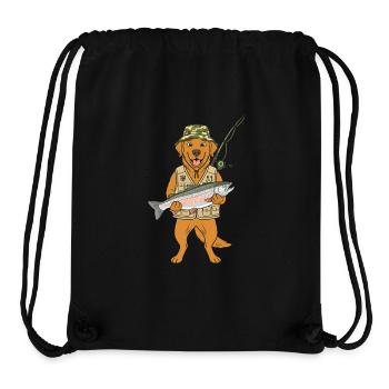Hunting Fisherman Dog Outdoor Design - Stanley/Stella Recycled Gym Bag - black - Front