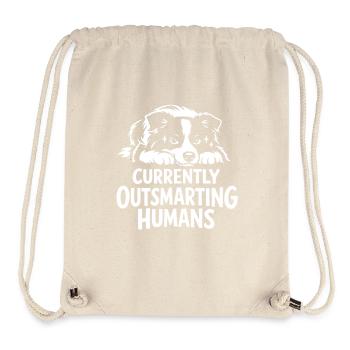 Schlauer als du | Border Collie Spruch - Stanley/Stella recycelter Gym Bag - Naturweiß - Vorne