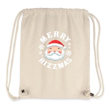 Joyeux Père Noël de la Jeunesse Mot Amusant pour la jeunesse - Sac à cordon recyclé Stanley/Stella - blanc naturel - Devant