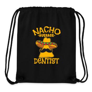 Nacho Dentiste Moyen - Sac à cordon recyclé Stanley/Stella - noir - Devant
