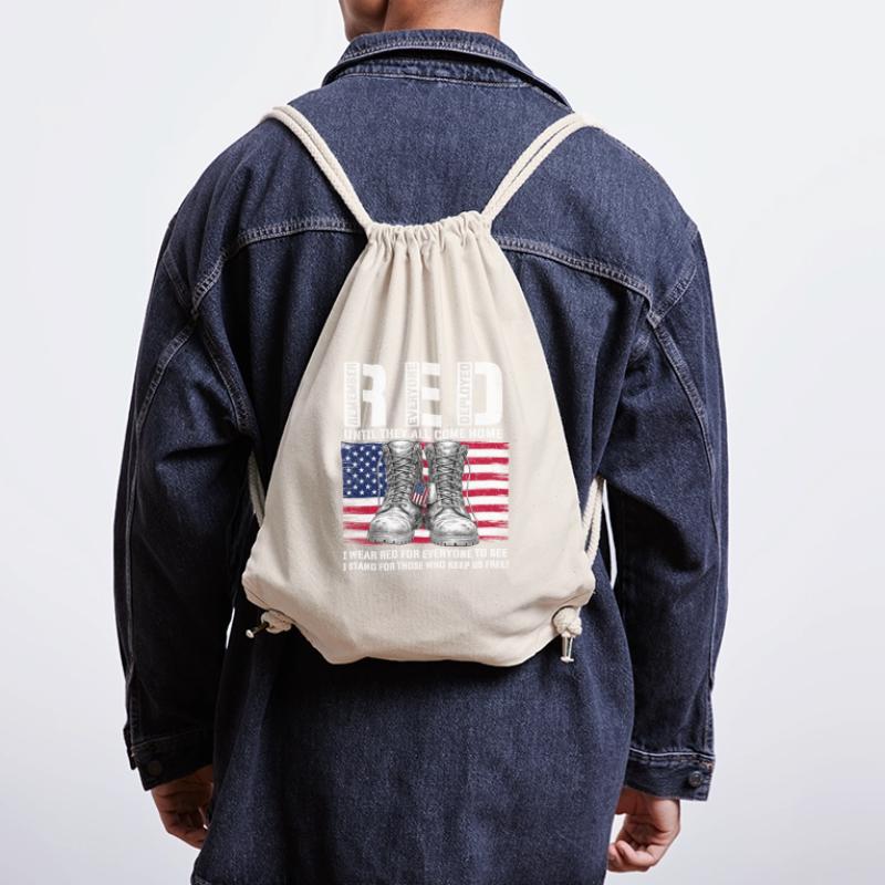 RED Friday Remember Everyone Deployed Home Stanley/Stella Recycled Gym Bag