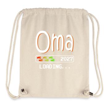 Werdende Oma 2027 loading zukünftige Großmutter - Stanley/Stella recycelter Gym Bag - Naturweiß - Vorne