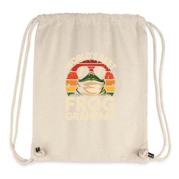Worlds Best Frog Grandma Lustige Frosch Oma Retro - Stanley/Stella recycelter Gym Bag - Naturweiß - Vorne