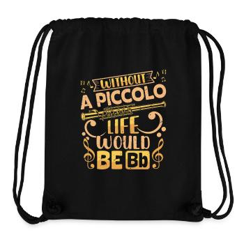 La vie de piccoloïste serait la fanfare de Bb - Sac à cordon recyclé Stanley/Stella - noir - Devant