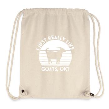 Goat Love Circle Design - Stanley/Stella Recycled Gym Bag - natural - Front