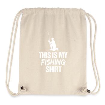 Das ist meine Fischerhemd-Fischer-Silhouette - Stanley/Stella recycelter Gym Bag - Naturweiß - Vorne