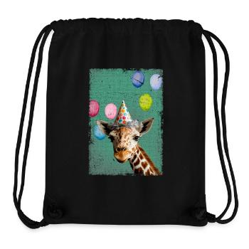 Animals Zoo Party Jungle Zoo Birthday Giraffe - Stanley/Stella Recycled Gym Bag - black - Front