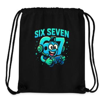 Six Seven Gamer Mascot Italian Brainrot Gaming - Stanley/Stella Recycled Gym Bag - black - Front