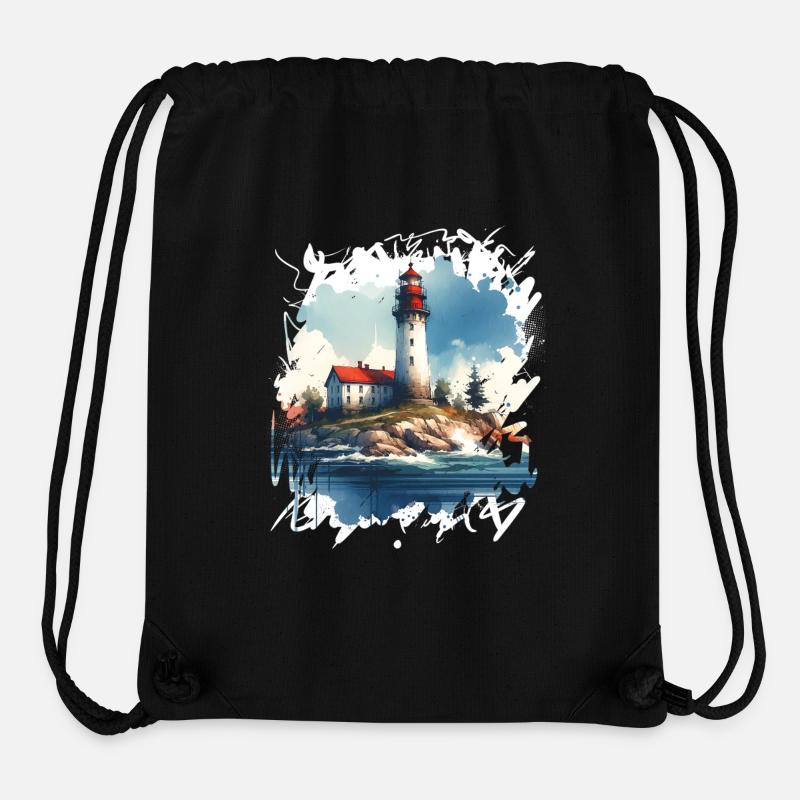 phare - Sac à cordon recyclé Stanley/Stella - noir