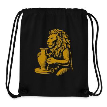 Maître potier Lion d’or - Sac à cordon recyclé Stanley/Stella - noir - Devant