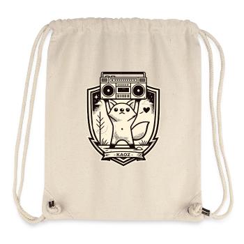 Kitty Boombox Crest - Stanley/Stella Recycled Gym Bag - natural - Front