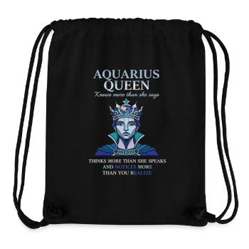 Aquarius Queen Sternzeichen Wassermann - Stanley/Stella recycelter Gym Bag - Schwarz - Vorne
