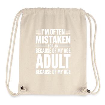Saying Young Look Old Humor Funny Gift - Stanley/Stella Recycled Gym Bag - natural - Front