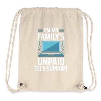 I'm My Family's Unpaid Tech Support Funny Quote - Stanley/Stella Recycled Gym Bag - natural - Front