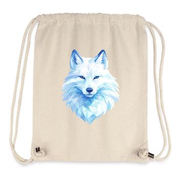 Polygon Wolf Eis Blau– Modern Art - Stanley/Stella recycelter Gym Bag - Naturweiß - Vorne