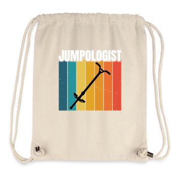 Jumpologe Pogo-Stick-Spring-Champion Hüpfen - Stanley/Stella recycelter Gym Bag - Naturweiß - Vorne