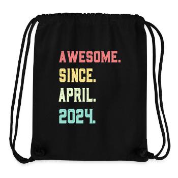 Awesome Since April 2024 - Stanley/Stella Recycled Gym Bag - black - Front