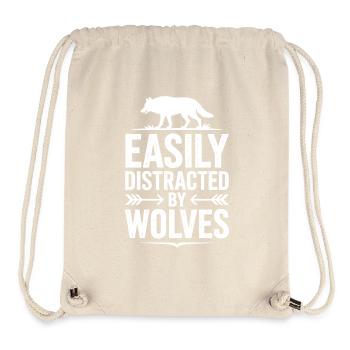 Wolf Sayings Wolves Funny Wolf Gift - Stanley/Stella Recycled Gym Bag - natural - Front