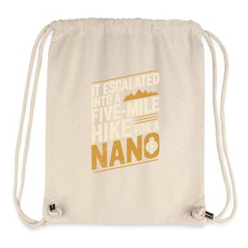 Wegen Nano fünf Meilen | Geocaching Humor - Stanley/Stella recycelter Gym Bag - Naturweiß - Vorne