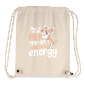 Sofort hochheben | Chihuahua Gute Laune - Stanley/Stella recycelter Gym Bag - Naturweiß - Vorne