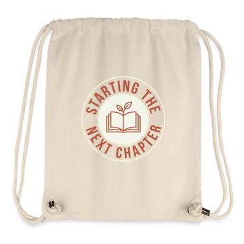 Lire des livres pour de nouveaux départs et l’auto-guérison - Sac à cordon recyclé Stanley/Stella - blanc naturel - Devant