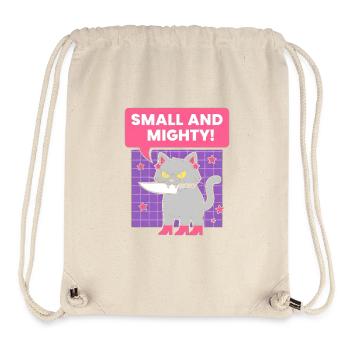 Kleines und Mächtiges Katzendesign - Stanley/Stella recycelter Gym Bag - Naturweiß - Vorne