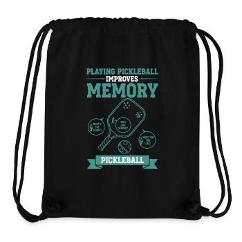 Pickleball Playing Pickleball Improves Memory - Stanley/Stella Recycled Gym Bag - black - Front