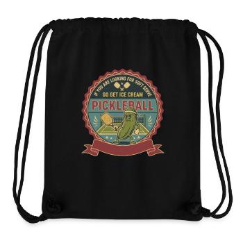 Pickleball-Softeis Go Hol Sahne lustig - Stanley/Stella recycelter Gym Bag - Schwarz - Vorne