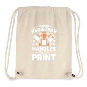 Schulsekretariat Büro Schule Organisation Arbeit - Stanley/Stella recycelter Gym Bag - Naturweiß - Vorne