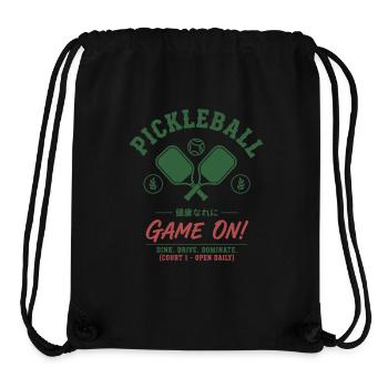 Pickleball Game On Dink Drive Dominate Court Open - Stanley/Stella Recycled Gym Bag - black - Front