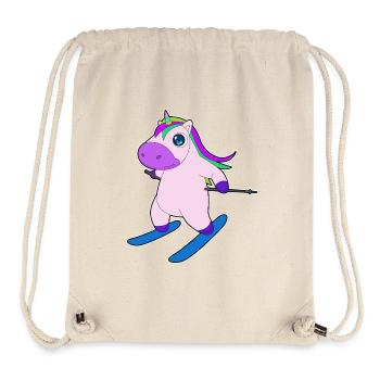 Ski licorne Ski Sports d’hiver - Sac à cordon recyclé Stanley/Stella - blanc naturel - Devant