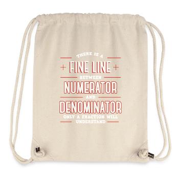 Fine Line Between Numerator Denominator - Stanley/Stella Recycled Gym Bag - natural - Front