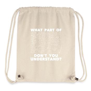 Welcher Teil von Verstehst du Geometrie nicht? - Stanley/Stella recycelter Gym Bag - Naturweiß - Vorne