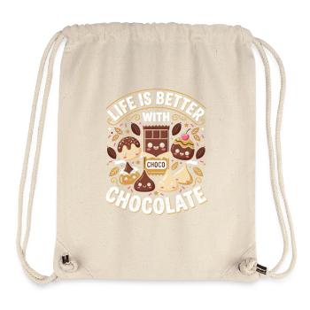 Living with chocolate - Stanley/Stella Recycled Gym Bag - natural - Front