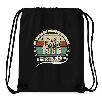 60th Birthday May 1966 Vintage 60th Anniversary Legend - Stanley/Stella Recycled Gym Bag - black - Front