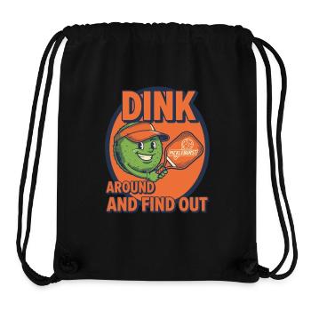 Pickleball spielt herum und findet den lustigen Spieler heraus - Stanley/Stella recycelter Gym Bag - Schwarz - Vorne