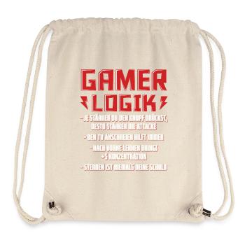 Gamer Logik Kraft im Spiel - Stanley/Stella recycelter Gym Bag - Naturweiß - Vorne