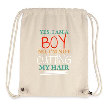 Ja, das tue ich, Junge. Ich schneide mir nicht die Haare. - Stanley/Stella recycelter Gym Bag - Naturweiß - Vorne