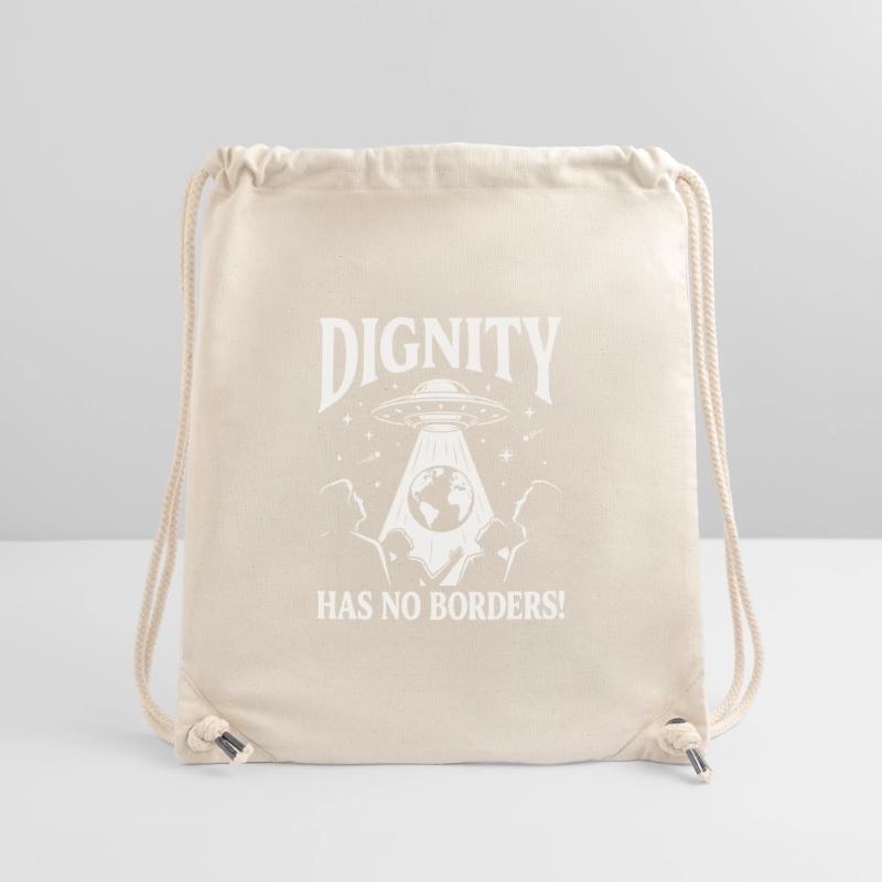 Human Rights Retro Dignity Has No Border Statement Stanley/Stella Recycled Gym Bag