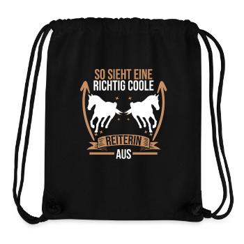 Reiten Pferdeliebhaber Reiterhof Pferde - Stanley/Stella recycelter Gym Bag - Schwarz - Vorne