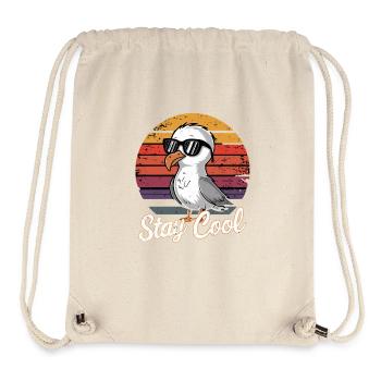  Stay Cool Lustige Moewe Mit Sonnenbrille Retro - Stanley/Stella recycelter Gym Bag - Naturweiß - Vorne