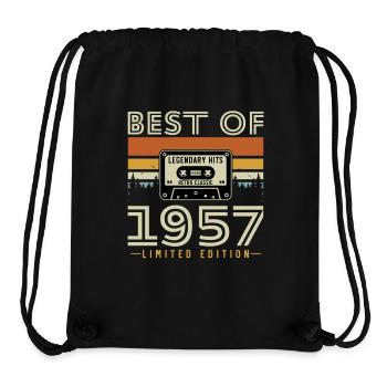 1957 Vintage Retro Geburtstagsgeschenk - Stanley/Stella recycelter Gym Bag - Schwarz - Vorne
