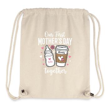 First Mothers Day Together Geschenk Mama - Stanley/Stella recycelter Gym Bag - Naturweiß - Vorne