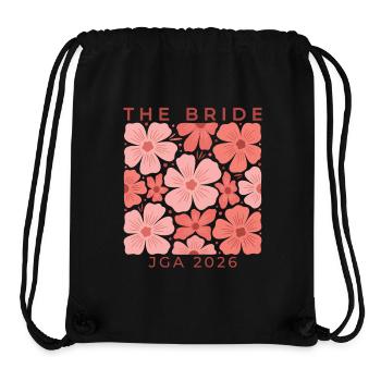Chemise de mariée célibataire 2026 Floral Bride - Sac à cordon recyclé Stanley/Stella - noir - Devant